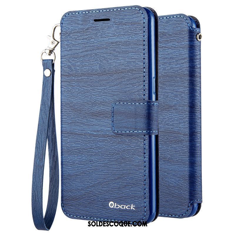 Coque Oppo R11s Bleu Marin Téléphone Portable Protection Étui En Cuir Incassable Soldes