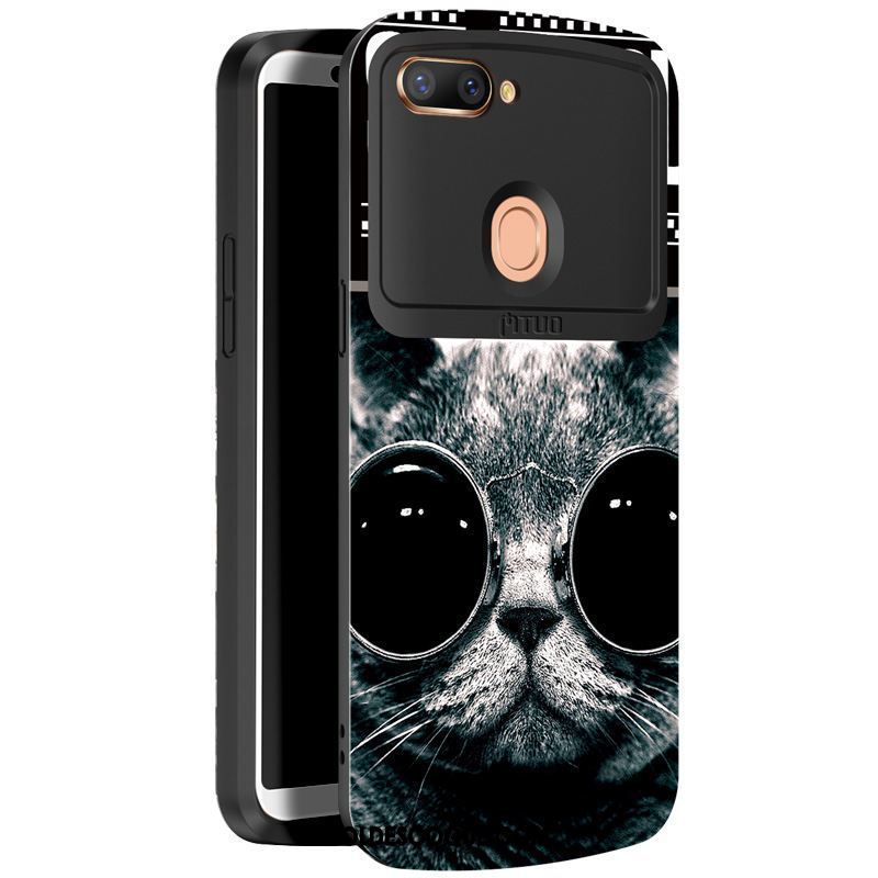 Coque Oppo R11s Incassable Téléphone Portable Marque De Tendance Noir Tout Compris Pas Cher