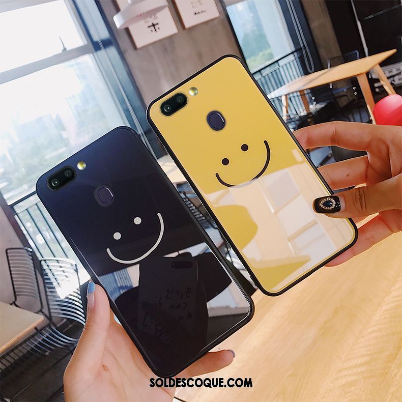 Coque Oppo R15 Charmant Personnalité Difficile Jaune Dessin Animé Pas Cher