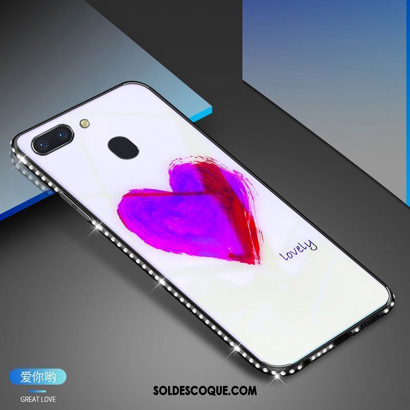 Coque Oppo R15 Pro Blanc Verre Trempé Étui Téléphone Portable Housse Soldes