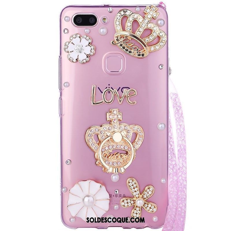 Coque Oppo R15 Pro Fluide Doux Strass Transparent Téléphone Portable Pas Cher