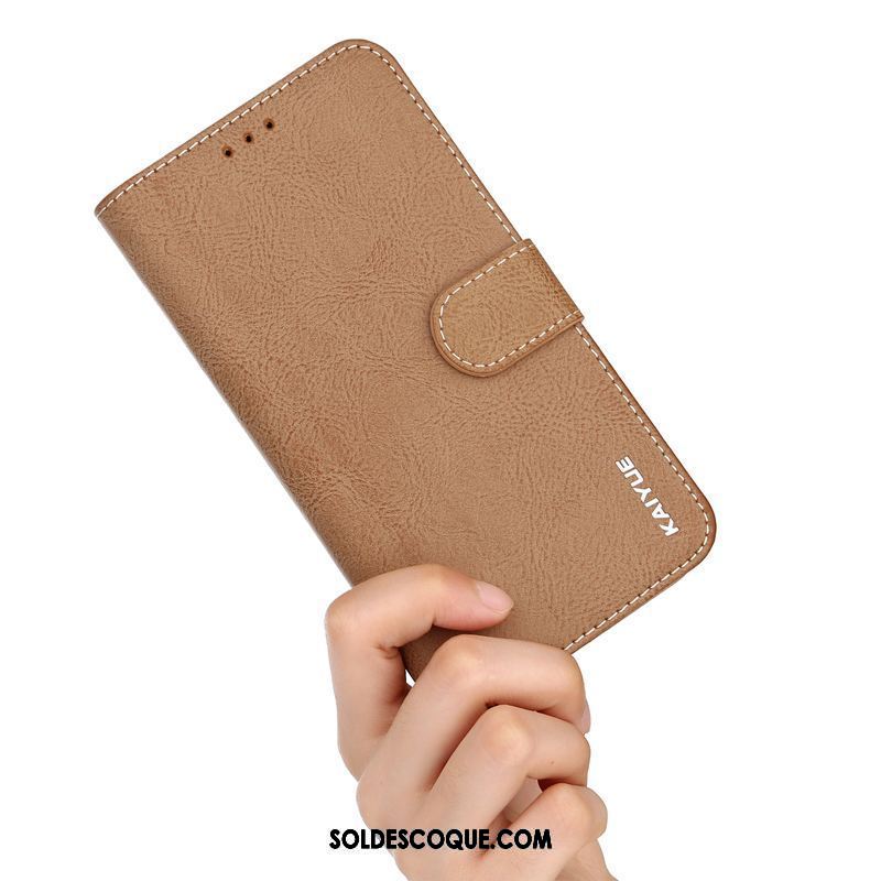 Coque Oppo R15 Pro Fluide Doux Téléphone Portable Cuir Véritable Étui En Cuir Incassable France