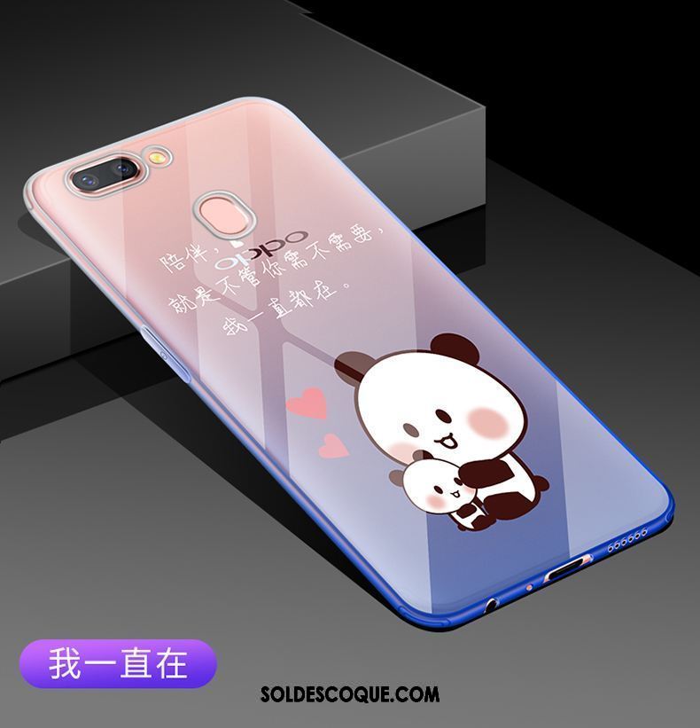 Coque Oppo R15 Protection Bleu Silicone Transparent Fluide Doux Soldes