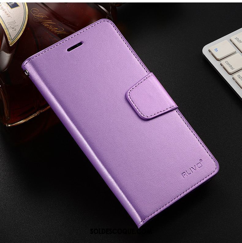 Coque Oppo R15 Violet Protection Étui En Cuir Fluide Doux Clamshell En Ligne