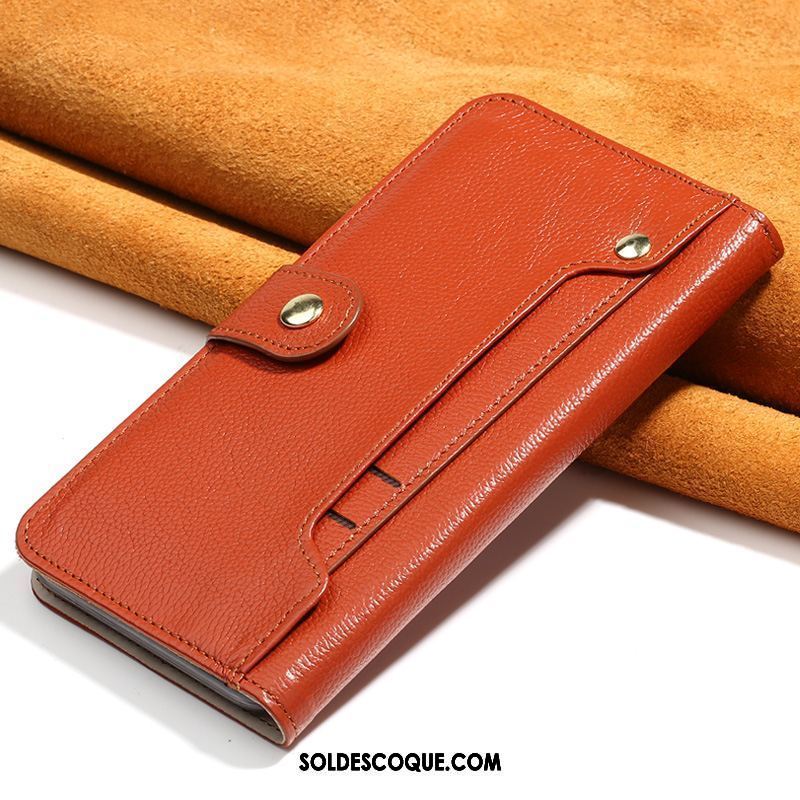 Coque Oppo R17 Carte Portefeuille Incassable Marron Marque De Tendance Housse En Vente