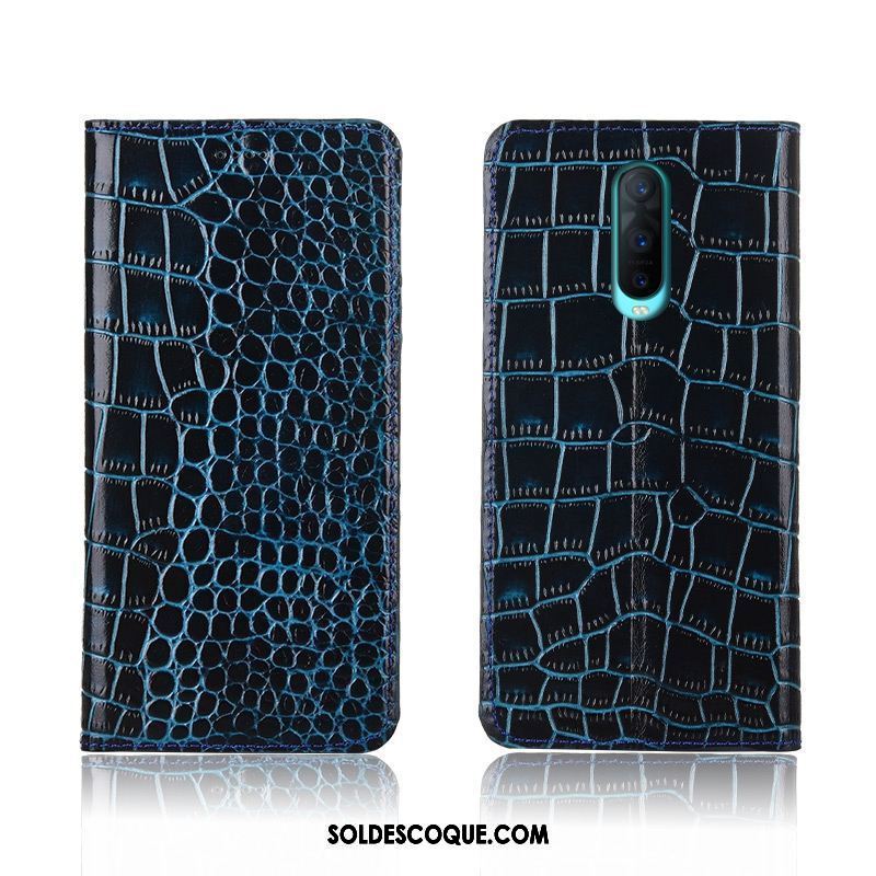 Coque Oppo R17 Pro Crocodile Étui En Cuir Clamshell Cuir Véritable Tout Compris En Ligne