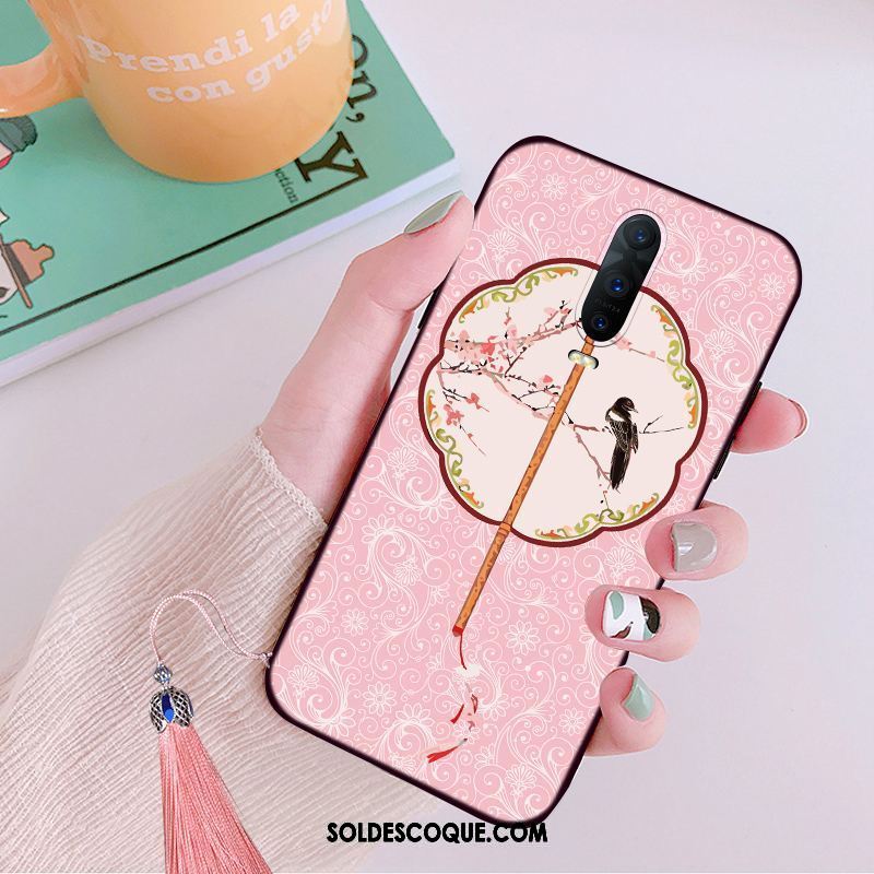 Coque Oppo R17 Pro Silicone Personnalité Délavé En Daim Légère Rose France