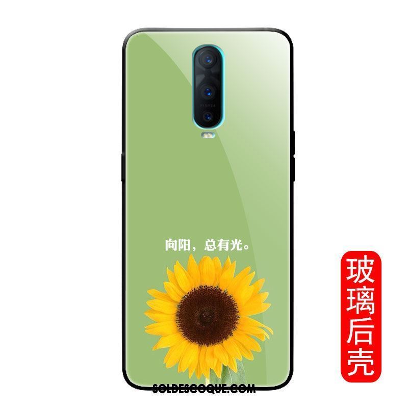 Coque Oppo R17 Pro Vert Verre Net Rouge Tout Compris Téléphone Portable Pas Cher