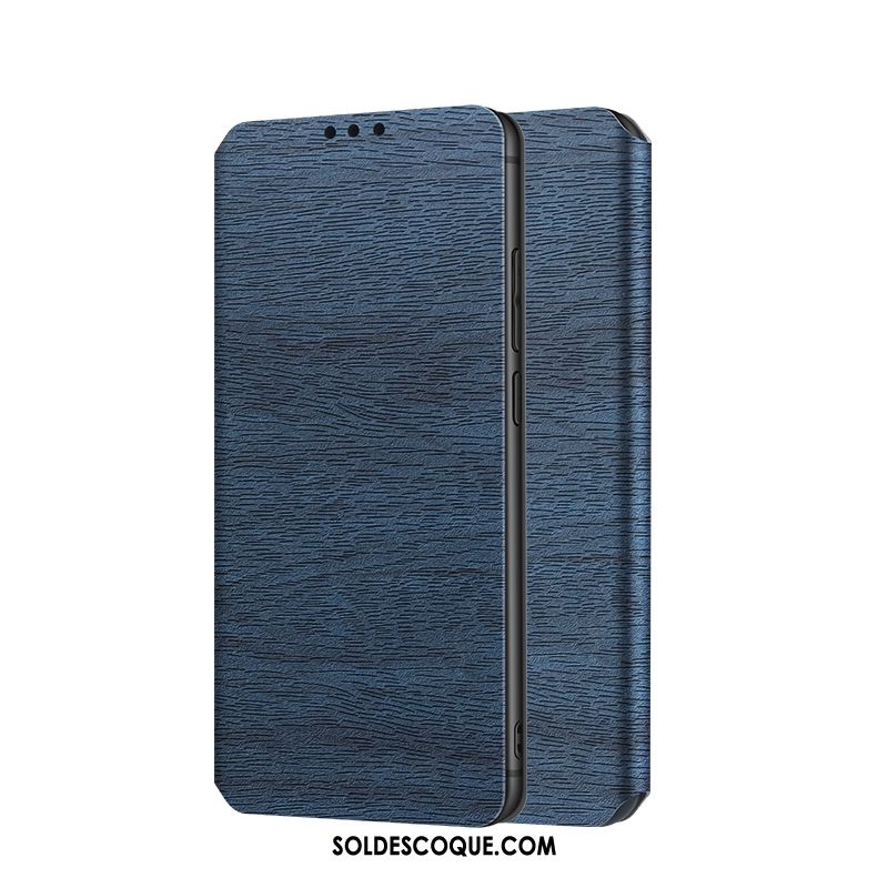 Coque Oppo Reno 2 Pure Luxe Incassable Bleu Étui En Cuir En Vente