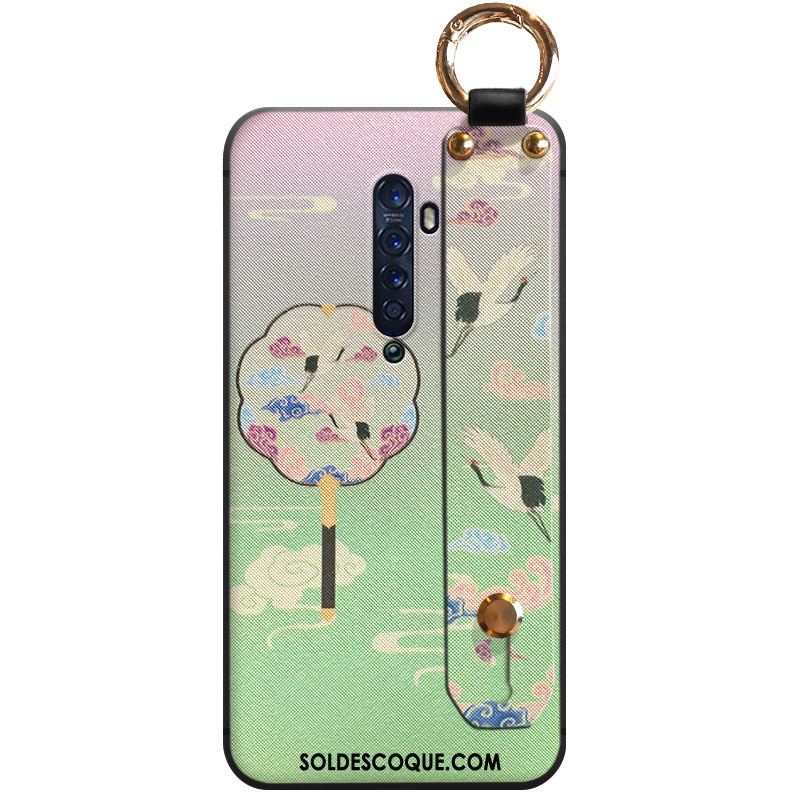 Coque Oppo Reno 2 Vent Fleur Grue Ornements Suspendus Blanc Pas Cher