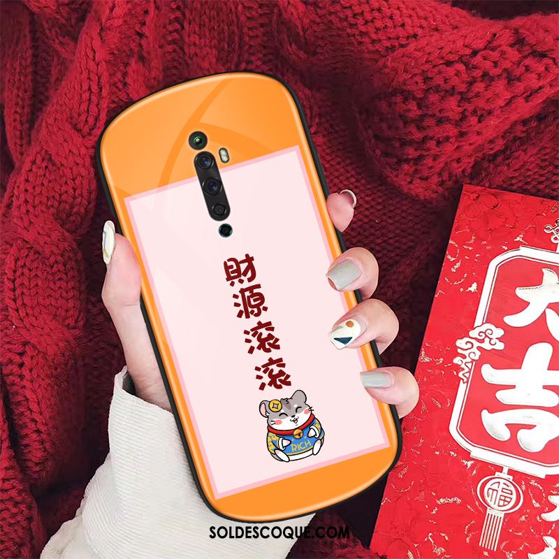 Coque Oppo Reno 2 Z Rond Amoureux Richesse Net Rouge Arc Pas Cher