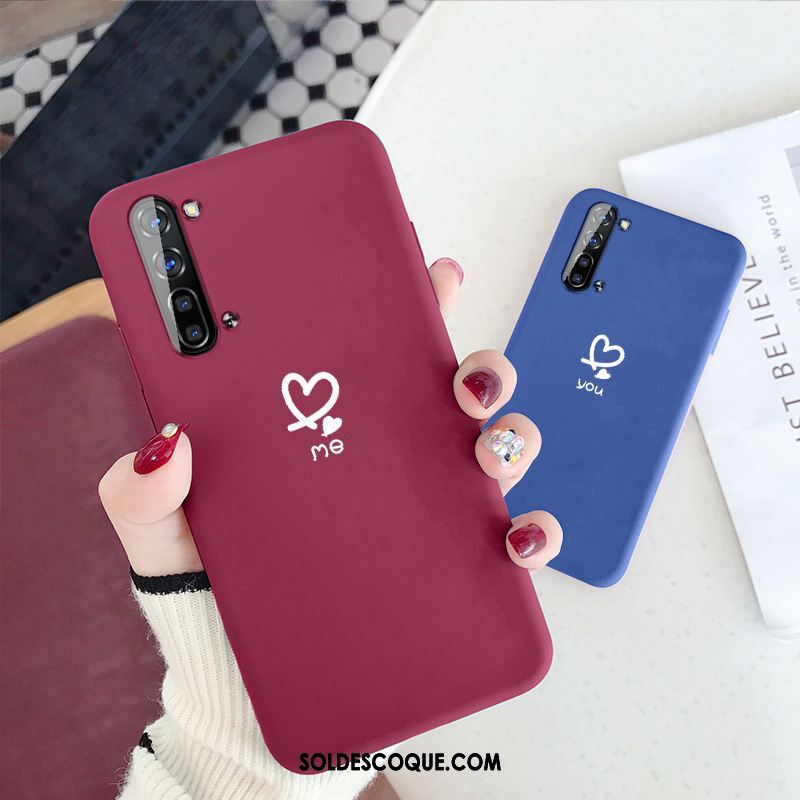 Coque Oppo Reno 3 Fluide Doux Net Rouge Nouveau Amour Personnalité Housse En Ligne