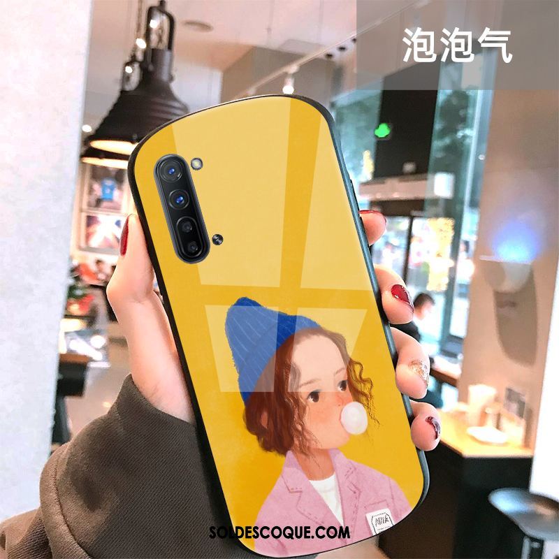 Coque Oppo Reno 3 Incassable Jaune Arc Téléphone Portable Étui Housse Pas Cher