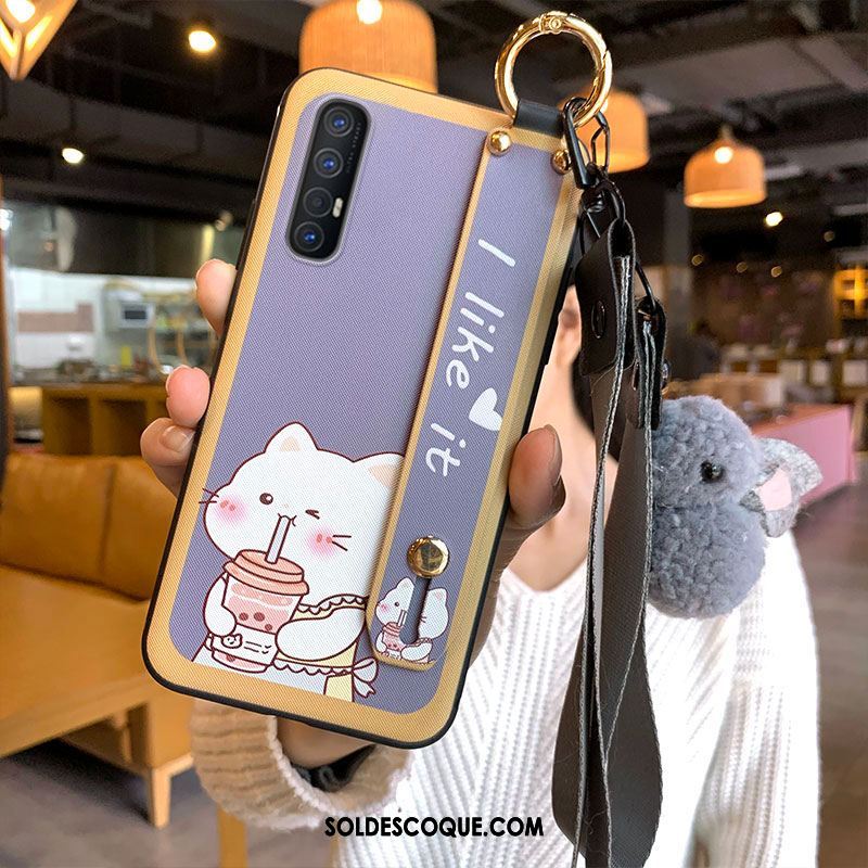 Coque Oppo Reno 3 Pro Ornements Suspendus Dessin Animé Bleu Fluide Doux Personnalité Housse En Vente