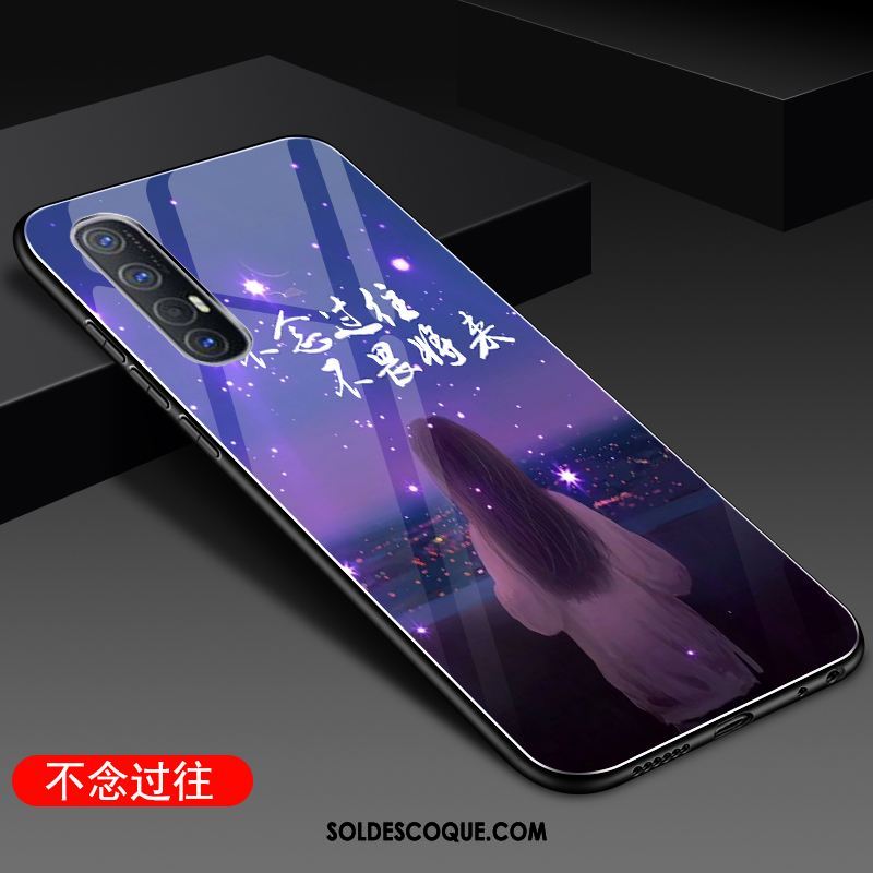 Coque Oppo Reno 3 Pro Violet Très Mince Simple Personnalité Silicone Soldes