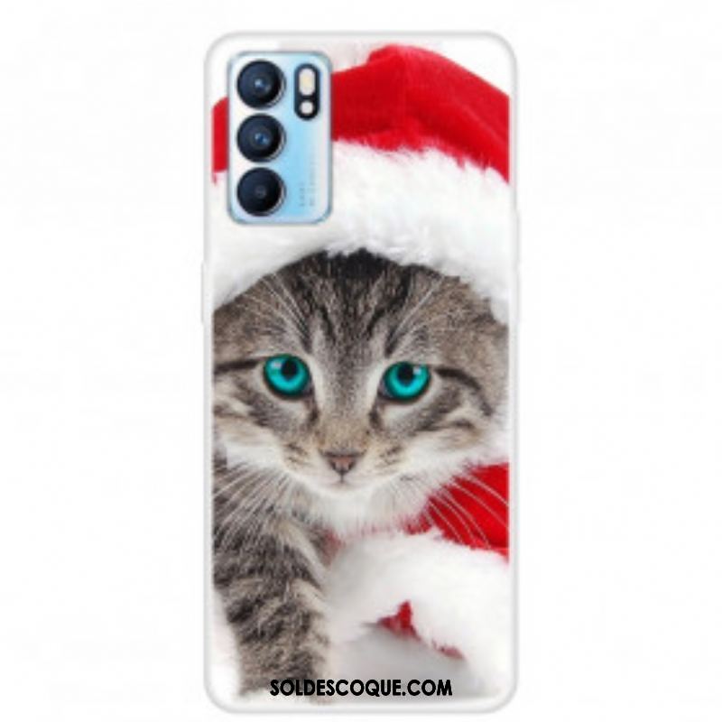 Coque Oppo Reno 6 5G Chat de Noël