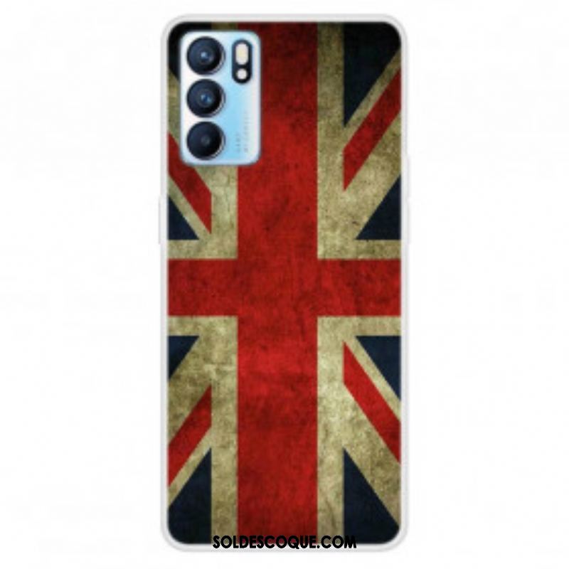 Coque Oppo Reno 6 5G Drapeau Anglais