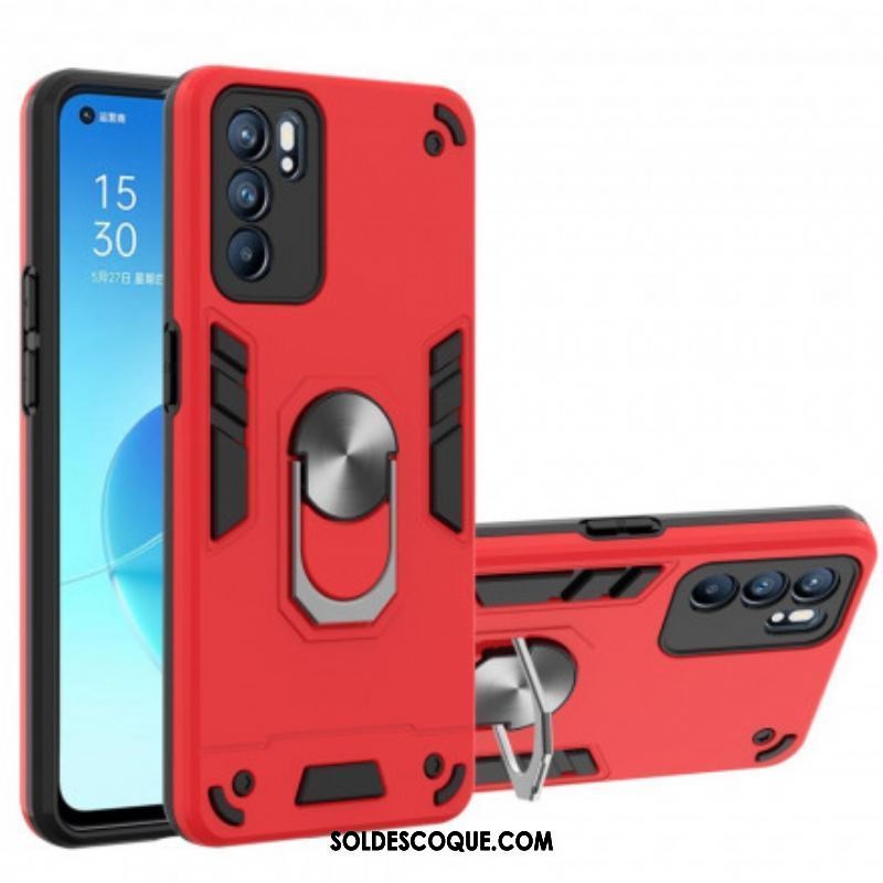 Coque Oppo Reno 6 5G Détachable Anneau-Support