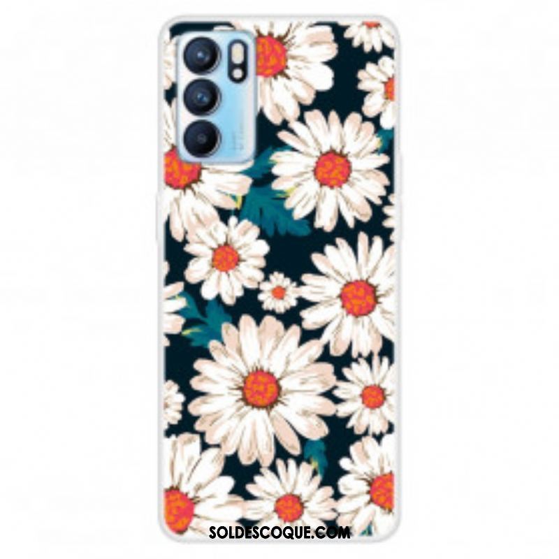 Coque Oppo Reno 6 5G Marguerites