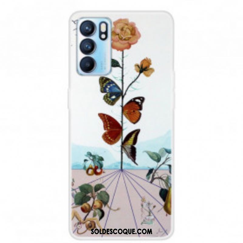 Coque Oppo Reno 6 5G Papillons de la Nature