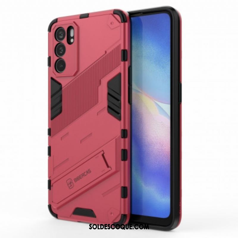 Coque Oppo Reno 6 5G Support Amovible Deux Positions Mains Libres