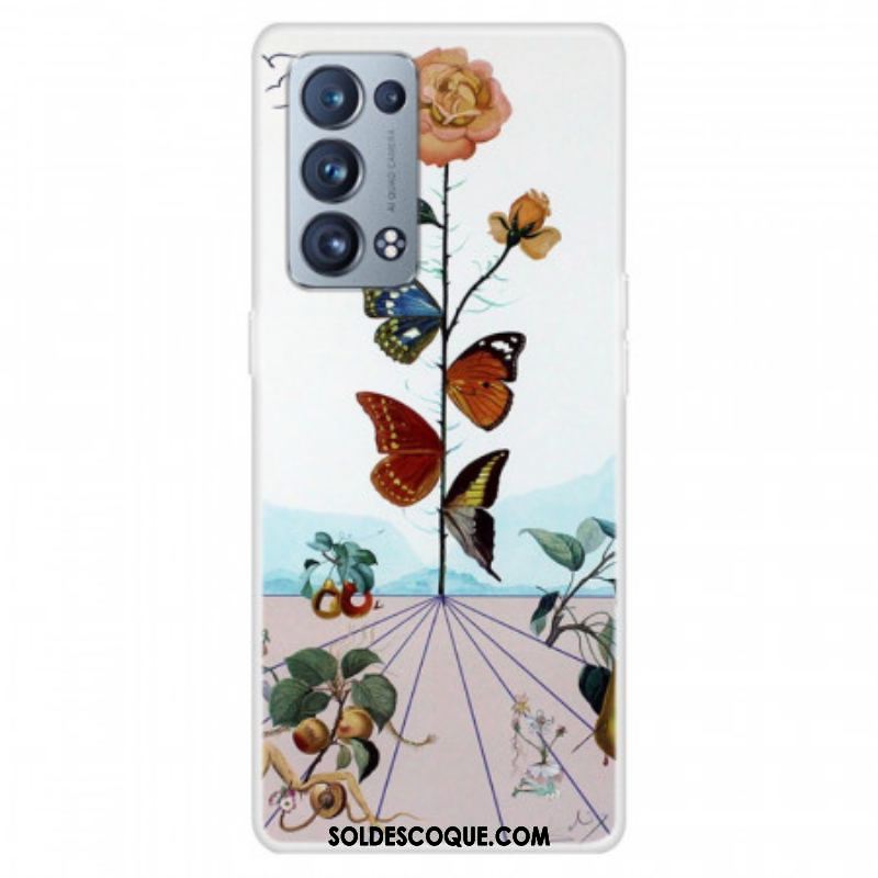 Coque Oppo Reno 6 Pro 5G Papillons de la Nature