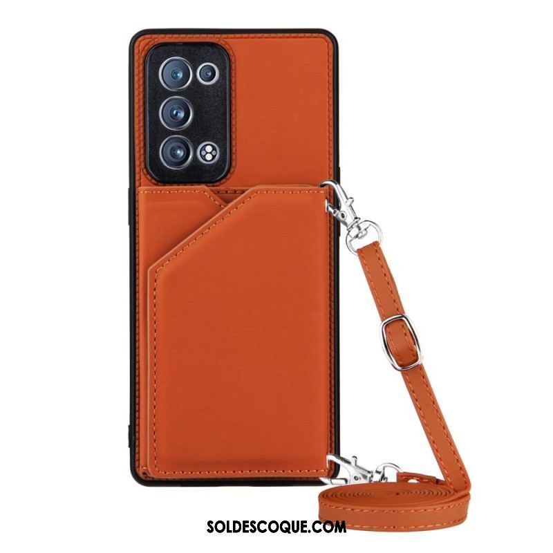 Coque Oppo Reno 6 Pro 5G Porte-cartes et Bandoulière