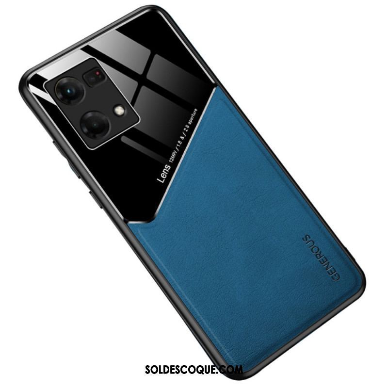 Coque Oppo Reno 7 Simili Cuir Haut de Gamme