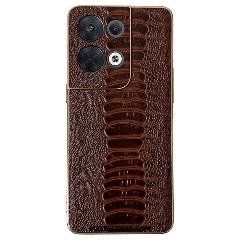 Coque Oppo Reno 8 Pro Vrai Cuir Style Crocodile