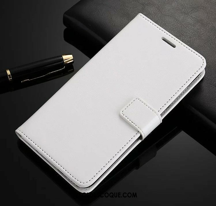 Coque Oppo Rx17 Neo Portefeuille Protection Fluide Doux Blanc Carte Pas Cher