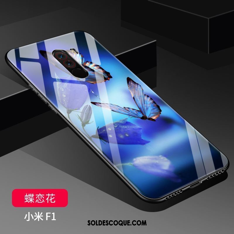 Coque Pocophone F1 Bleu Personnalité Incassable Nouveau Créatif En Ligne