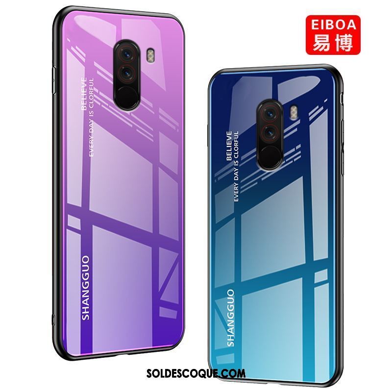 Coque Pocophone F1 Difficile Étui Dégradé Légère Silicone Soldes