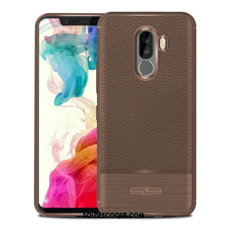 Coque Pocophone F1 Litchi Cuir Téléphone Portable Étui Protection Pas Cher