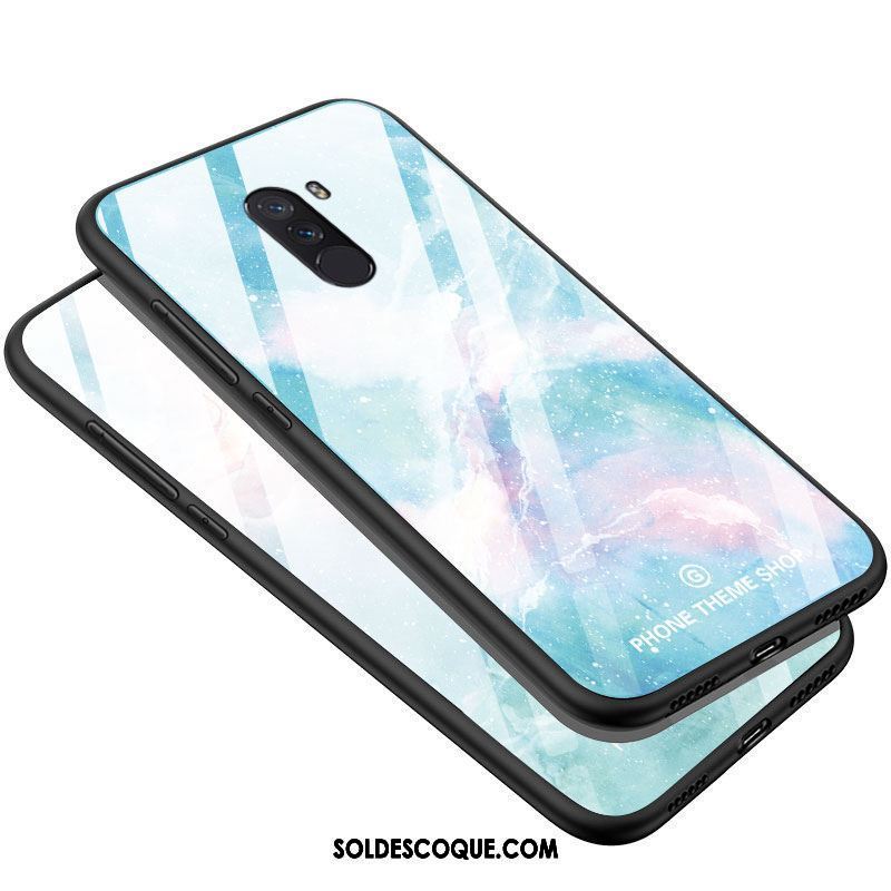 Coque Pocophone F1 Petit Silicone Incassable Grand Bleu Housse Pas Cher