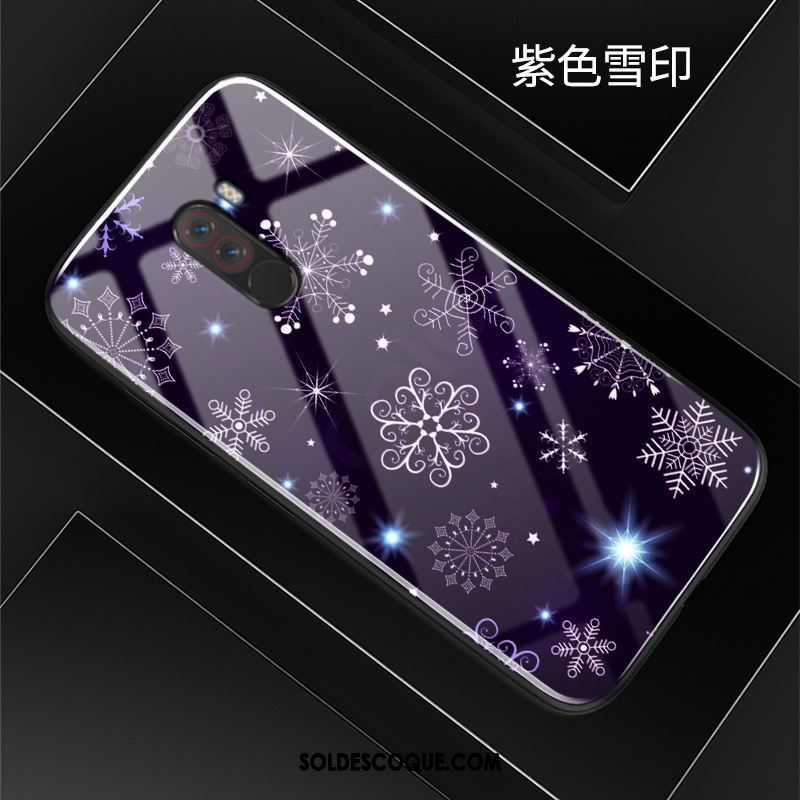 Coque Pocophone F1 Protection Téléphone Portable Violet Dessin Animé Petit Pas Cher