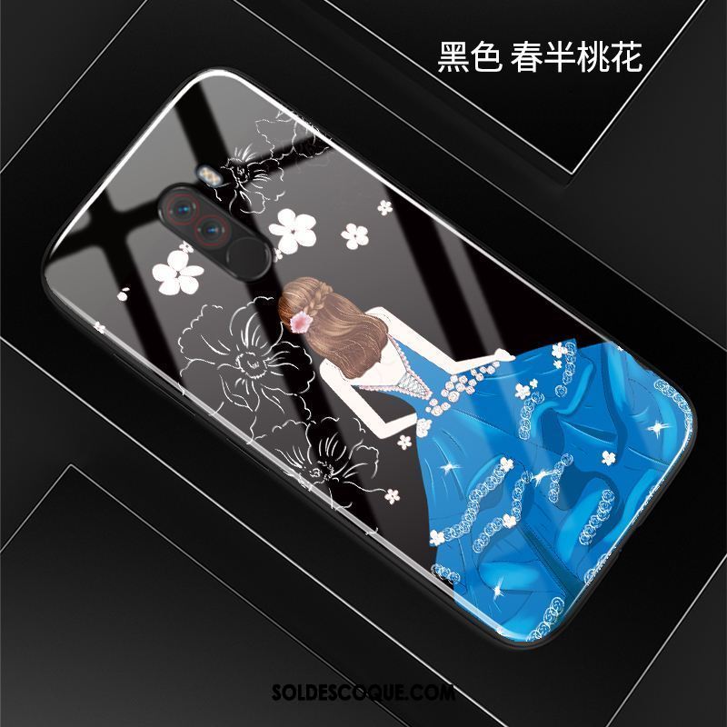 Coque Pocophone F1 Téléphone Portable Dessin Animé Verre Incassable Mode Soldes