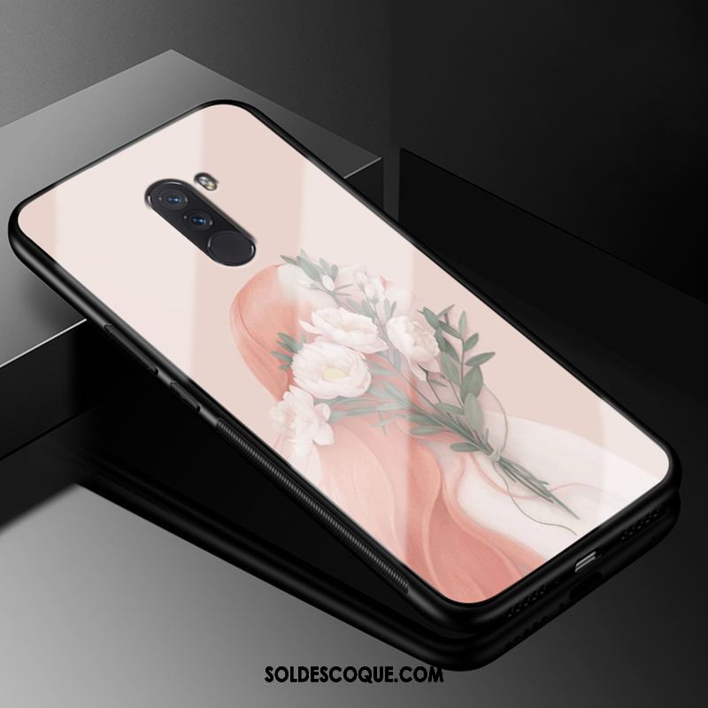 Coque Pocophone F1 Verre Trempé Incassable Rose Petit Simple En Ligne