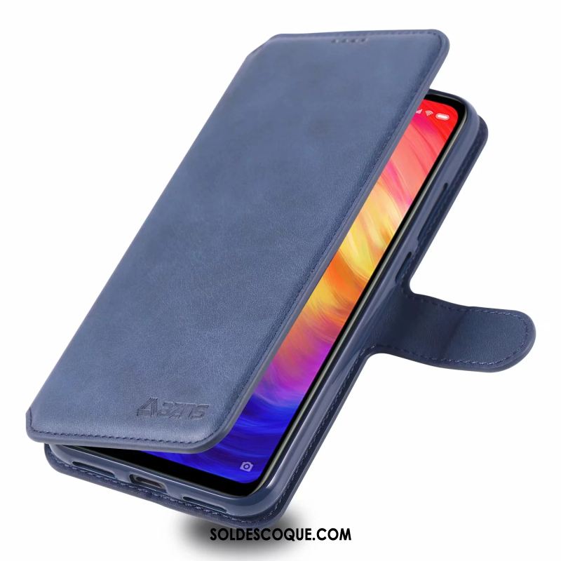 Coque Redmi 7 Incassable Petit Étui En Cuir Support Protection Soldes