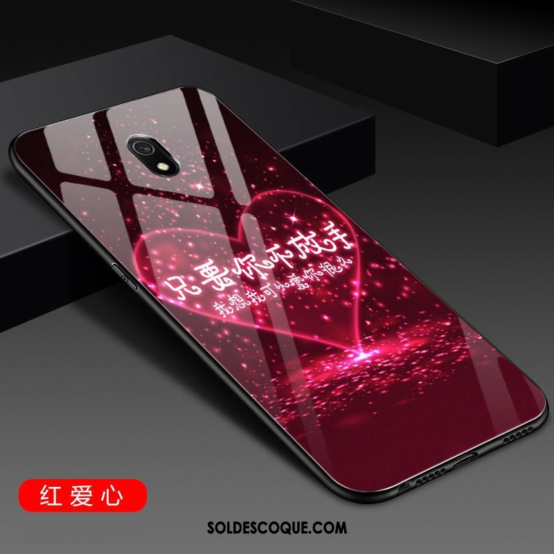 Coque Redmi 8a Rouge Silicone Verre Incassable Créatif En Vente