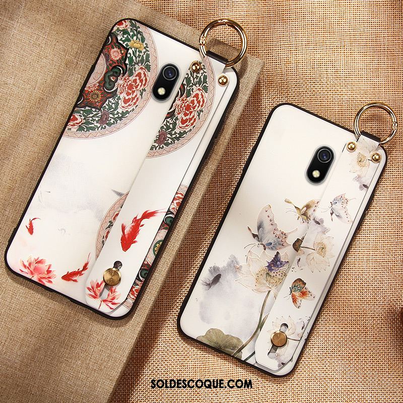 Coque Redmi 8a Silicone Style Chinois Blanc Téléphone Portable Fluide Doux France