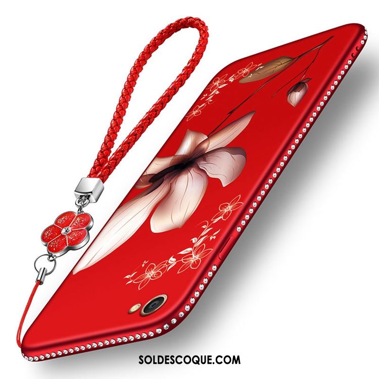 Coque Redmi Go Personnalité Incruster Strass Ornements Suspendus Rouge Petit Housse Pas Cher