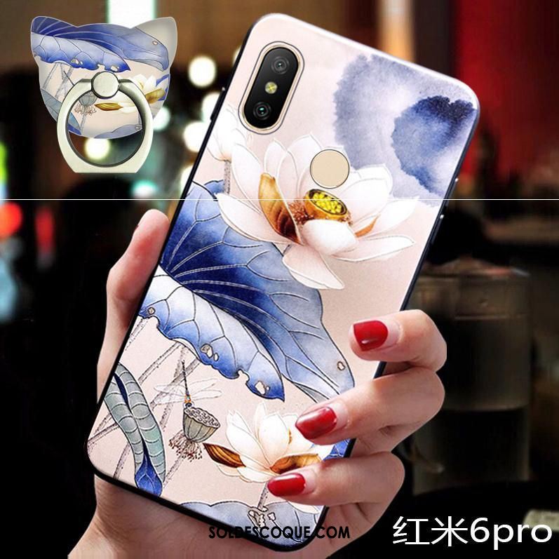 Coque Redmi Note 6 Pro Style Chinois Téléphone Portable Incassable Bleu Silicone France