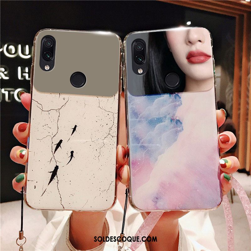 Coque Redmi Note 7 Simple Petit Incassable Miroir Clair Housse En Ligne