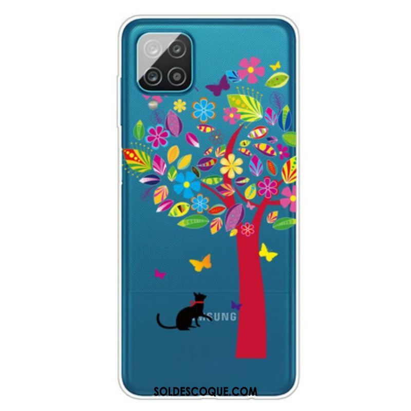 Coque Samsung Galaxy A12 / M12 Chat sous l'Arbre