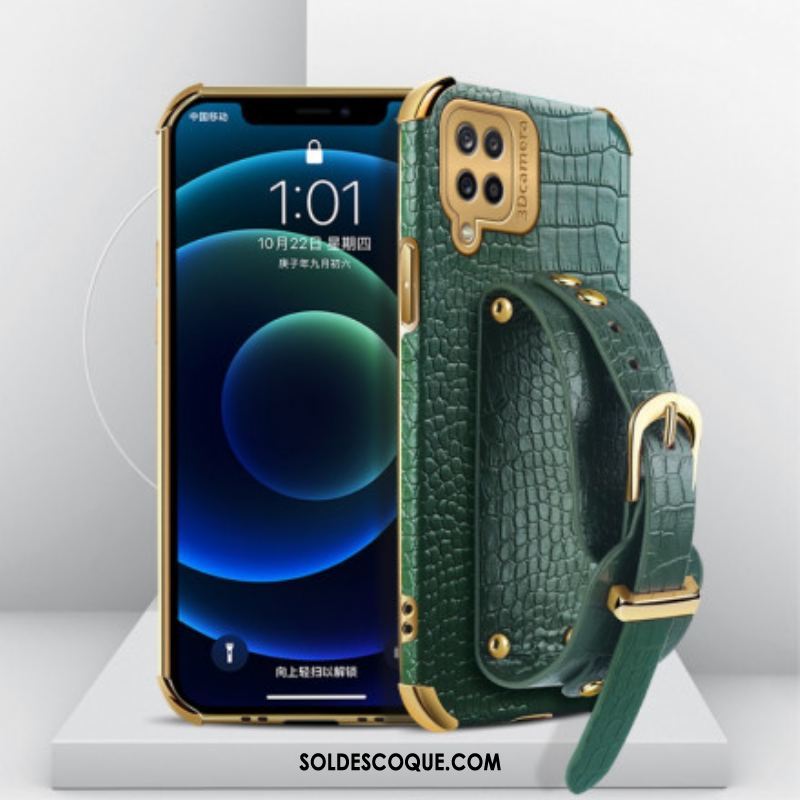 Coque Samsung Galaxy A12 / M12 Croco Bracelet