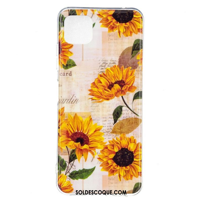 Coque Samsung Galaxy A12 / M12 Fleurs Fluorescentes