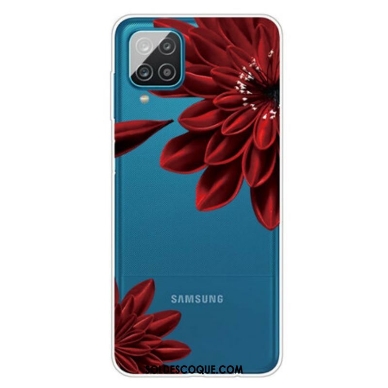 Coque Samsung Galaxy A12 / M12 Fleurs Sauvages