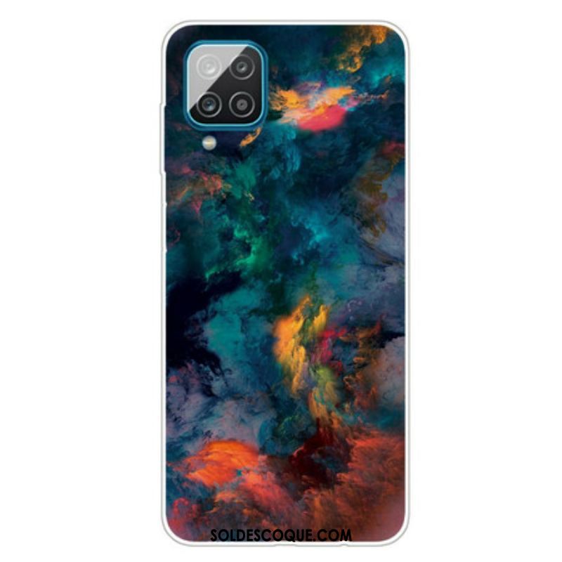 Coque Samsung Galaxy A12 / M12 Nuages Colorés