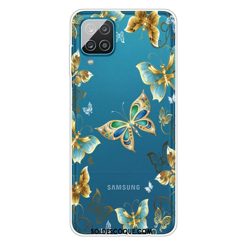 Coque Samsung Galaxy A12  / M12 Papillons Design