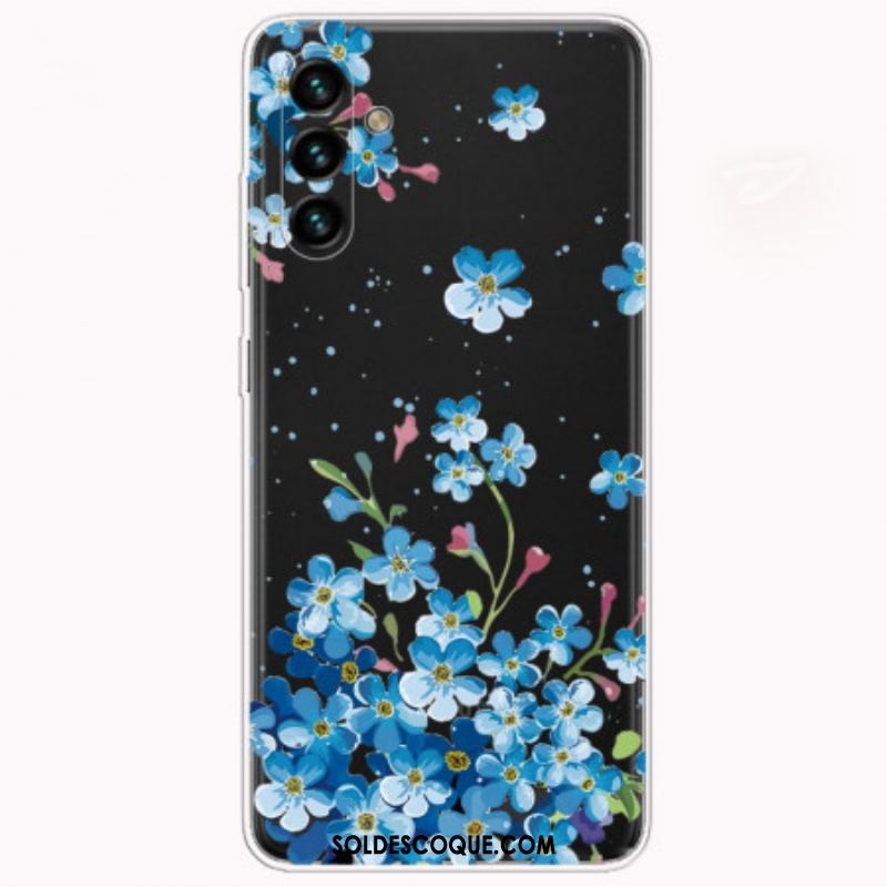 Coque Samsung Galaxy A13 5G / A04s Fleurs Bleues